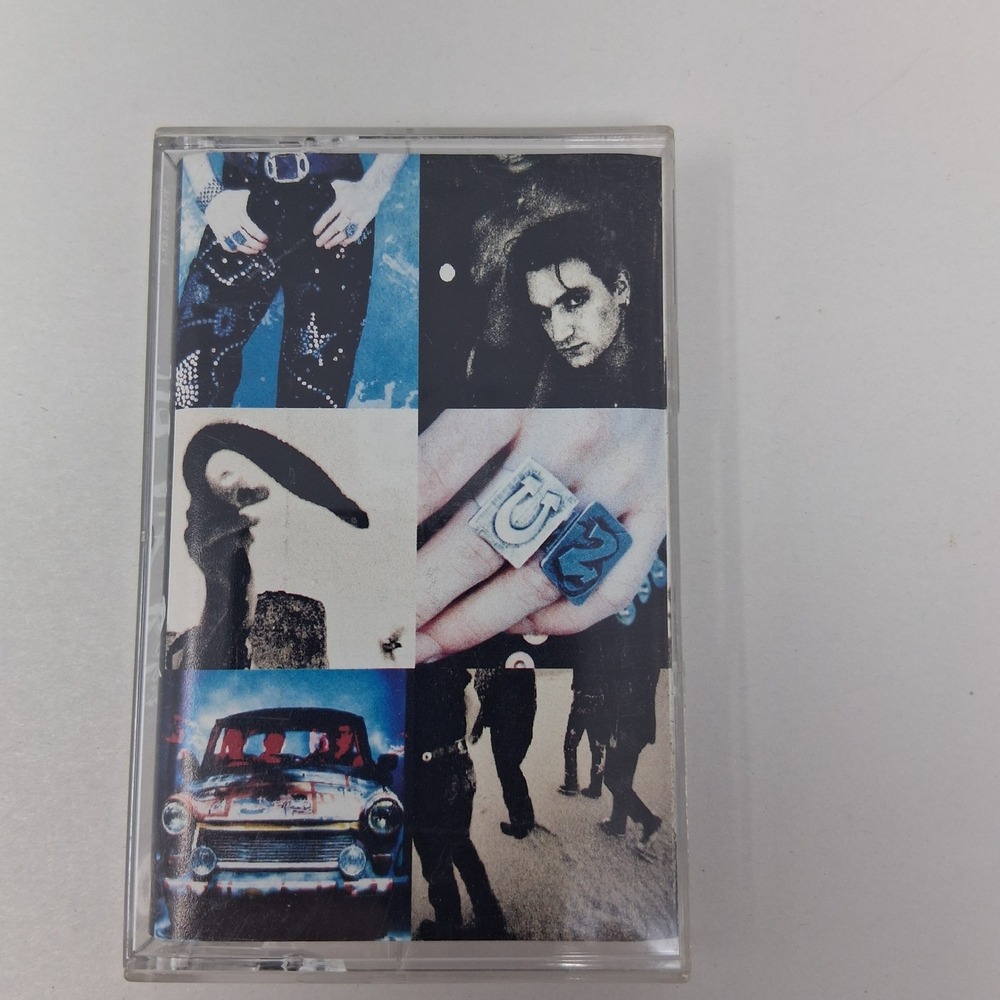 U2 Achtung Baby Cassette Tape 1991 Island Records 314-510 347-4 Chrome CrO2 Rock